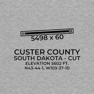 cut custer sd t shirt, Gray