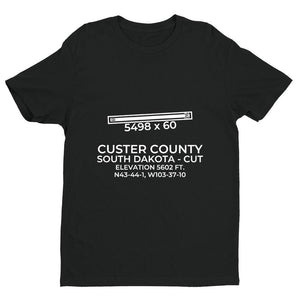cut custer sd t shirt, Black