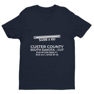 cut custer sd t shirt, Navy