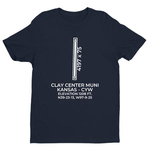 cyw clay center ks t shirt, Navy