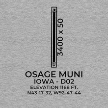Load image into Gallery viewer, d02 osage ia t shirt, Gray