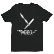 Load image into Gallery viewer, d25 manitowish waters wi t shirt, Black