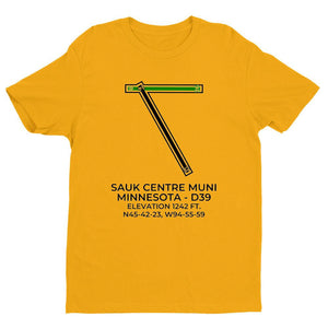 d39 sauk centre mn t shirt, Yellow