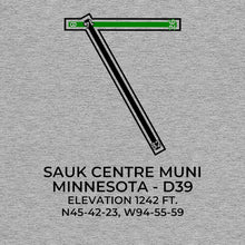 Load image into Gallery viewer, d39 sauk centre mn t shirt, Gray