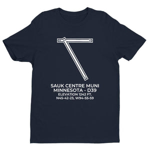 d39 sauk centre mn t shirt, Navy