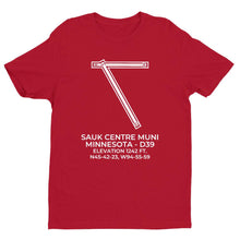 Load image into Gallery viewer, d39 sauk centre mn t shirt, Red
