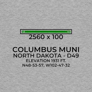 d49 columbus nd t shirt, Gray