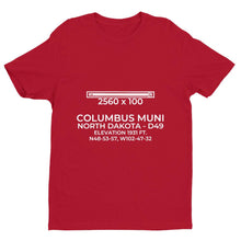 Load image into Gallery viewer, d49 columbus nd t shirt, Red