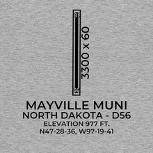 Load image into Gallery viewer, d56 mayville nd t shirt, Gray