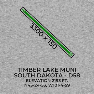 d58 timber lake sd t shirt, Gray