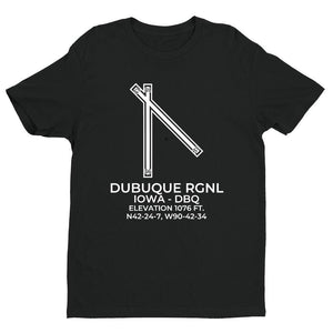 dbq dubuque ia t shirt, Black