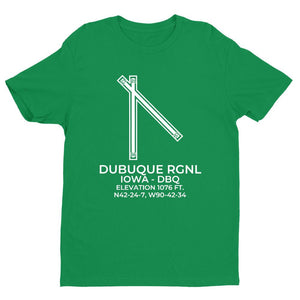 dbq dubuque ia t shirt, Green