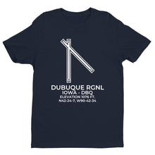 Load image into Gallery viewer, dbq dubuque ia t shirt, Navy