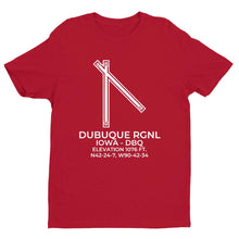 Load image into Gallery viewer, dbq dubuque ia t shirt, Red