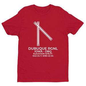 dbq dubuque ia t shirt, Red