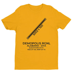 dya demopolis al t shirt, Yellow
