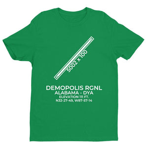 dya demopolis al t shirt, Green