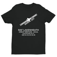 Load image into Gallery viewer, RAF LAKENHEATH (LKZ; EGUL) in SUFFOLK; GREAT BRITAIN (GB) T-shirt