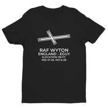 Load image into Gallery viewer, RAF WYTON (QUY; EGUY) in CAMBRIDGESHIRE; ENGLAND c.1990 T-Shirt
