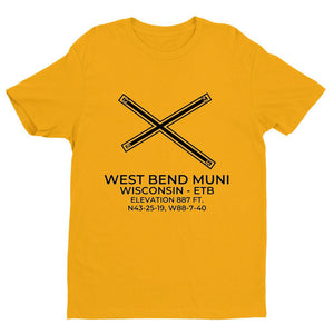 etb west bend wi t shirt, Yellow