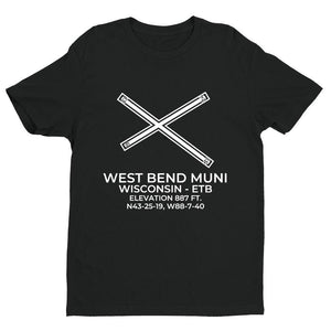 etb west bend wi t shirt, Black