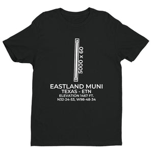 etn eastland tx t shirt, Black