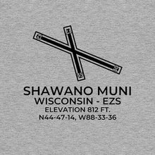 Load image into Gallery viewer, ezs shawano wi t shirt, Gray