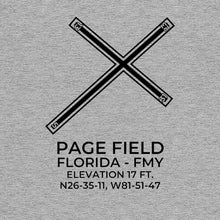 Load image into Gallery viewer, fmy fort myers fl t shirt, Gray