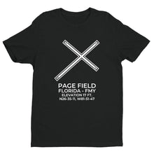 Load image into Gallery viewer, fmy fort myers fl t shirt, Black