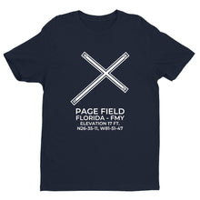 Load image into Gallery viewer, fmy fort myers fl t shirt, Navy