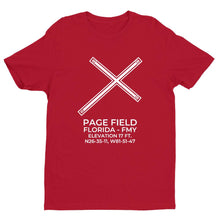 Load image into Gallery viewer, fmy fort myers fl t shirt, Red