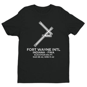 fwa fort wayne in t shirt, Black