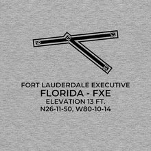 Load image into Gallery viewer, fxe fort lauderdale fl t shirt, Gray