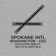 Load image into Gallery viewer, geg spokane wa t shirt, Gray