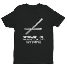 Load image into Gallery viewer, geg spokane wa t shirt, Black