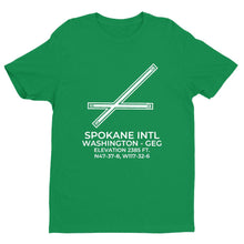 Load image into Gallery viewer, geg spokane wa t shirt, Green