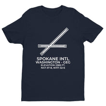 Load image into Gallery viewer, geg spokane wa t shirt, Navy