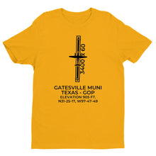 Load image into Gallery viewer, GATESVILLE MUNI (GOP; KGOP) near GATESVILLE; TEXAS (TX) T-Shirt