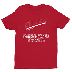 SEYMOUR JOHNSON AFB (GSB; KGSB) in GOLDSBORO; NORTH CAROLINA (with taxiways) T-Shirt
