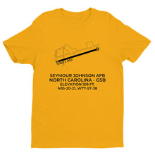 Load image into Gallery viewer, SEYMOUR JOHNSON AFB (GSB; KGSB) in GOLDSBORO; NORTH CAROLINA (with taxiways) T-Shirt