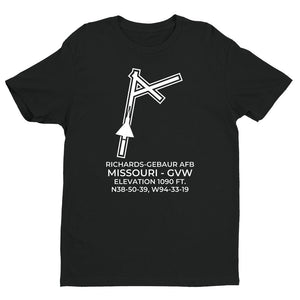 RICHARDS-GEBAUR AFB (GVW; KGVW) outside KANSAS CITY; MISSOURI (MO) c. 1965 T-shirt