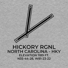 Load image into Gallery viewer, hky hickory nc t shirt, Gray