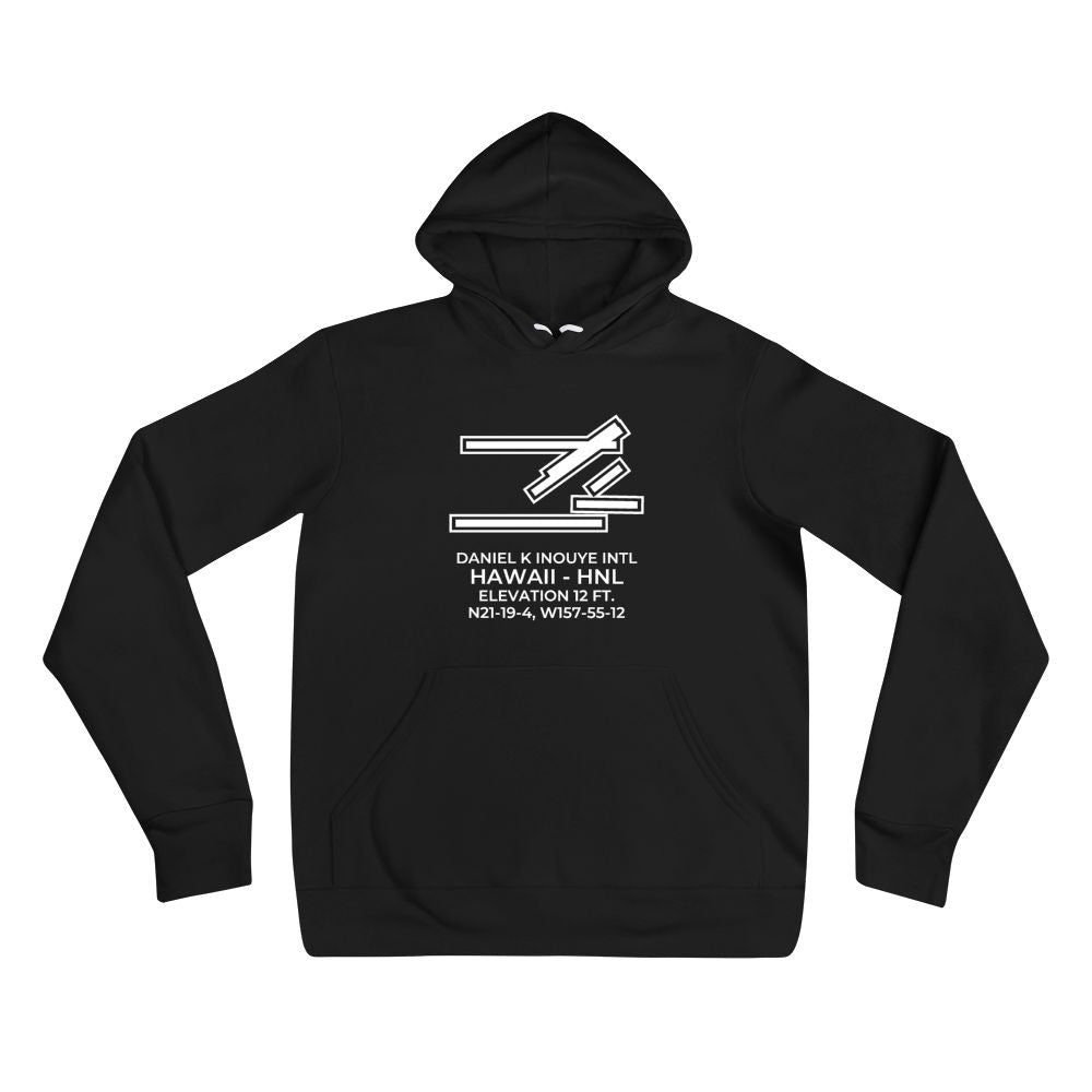 HNL facility map in HONOLULU; HAWAII Hoodie