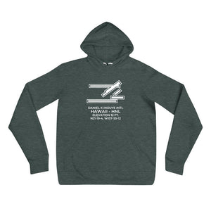 HNL facility map in HONOLULU; HAWAII Hoodie