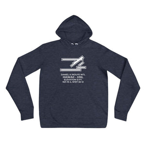 HNL facility map in HONOLULU; HAWAII Hoodie