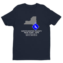 Load image into Gallery viewer, HPN facility map in WHITE PLAINS; NEW YORK, Navy