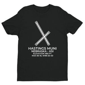 hsi hastings ne t shirt, Black