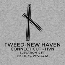 Load image into Gallery viewer, hvn new haven ct t shirt, Gray