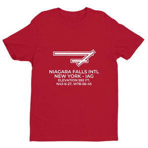 iag niagara falls ny t shirt, Red