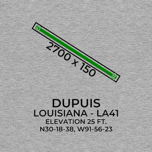 la41 breaux bridge la t shirt, Gray